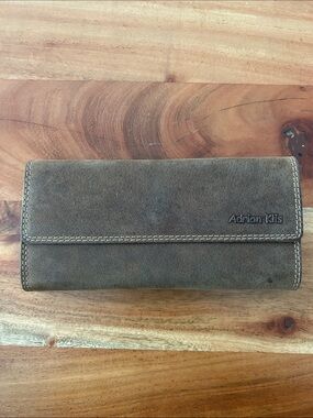 New Adrian Klis Buffalo Leather Wallet
